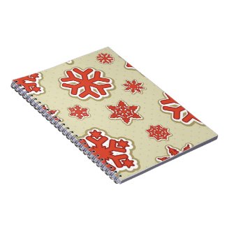 Snowflake Pattern Spiral Notebooks