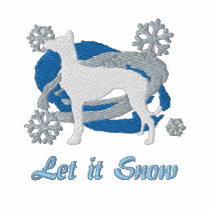 Snowflake Pharaoh Hound Embroidered Shirt (Hoodie) embroidered shirts
