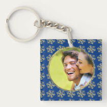 Snowflake Photo Keepsake key chains