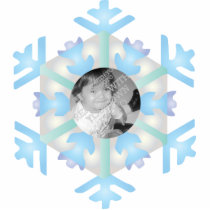 Snowflake Photo Personalized Christmas Ornament photo sculptures