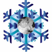 Snowflake Photo Personalized Christmas Ornament photo sculptures