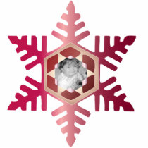 Snowflake Photo Personalized Christmas Ornament photo sculptures