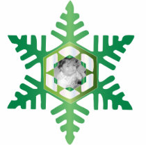 Snowflake Photo Personalized Christmas Ornament photo sculptures