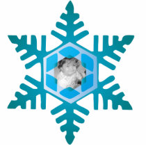 Snowflake Photo Personalized Christmas Ornament photo sculptures