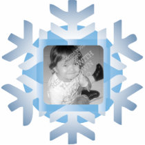 Snowflake Photo Personalized Christmas Ornament photo sculptures