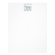 snowflake polar bear custom letterhead