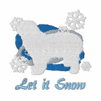 Snowflake Polish Lowland Sheepdog Embroidered Hoodie