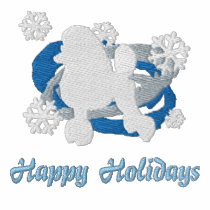 Snowflake Poodle Embroidered Shirt (Long Sleeve) embroidered shirts by MenagerieMayhem Snowflake Poodle Embroidered Shirt (Long Sleeve) embroidered shirts