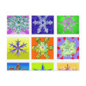 snowflake postcards