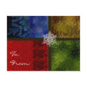 Snowflake postcard present by perfectpostage Snowflake postcard present