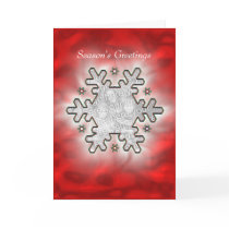 Snowflake Red (photo frame) cards