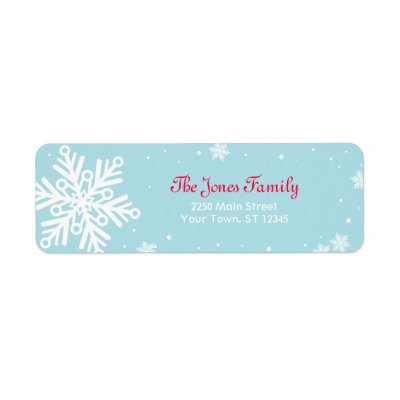 Snowflake Return Address Label