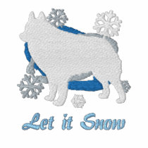 Snowflake Schipperke Embroidered Shirt (Hoodie) embroidered shirts
