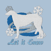 Snowflake Scottish Deerhound Embroidered embroidered shirts by MenagerieMayhem Snowflake Scottish Deerhound Embroidered embroidered shirts