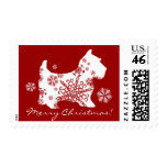 Snowflake Scotty Dog Christmas Postage postage