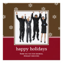 Snowflake Shower Business Holiday Cards invitations