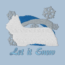 Snowflake Skye Terrier Embroidered Hoodie embroidered shirts by MenagerieMayhem Snowflake Skye Terrier Embroidered Hoodie embroidered shirts