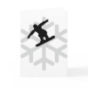 snowflake snowboarder icon cards
