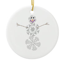 Snowflake Snowman Ornament