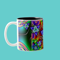 Snowflake Star of David Mug