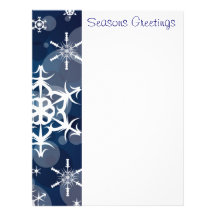 Snowflake Stationary Custom Letterhead