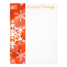 Snowflake Stationary Green Custom Letterhead