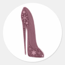 Snowflake Stiletto Shoe Art Stickers