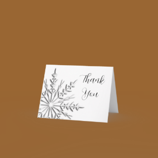 Snowflake Thank You Note Card