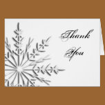 Snowflake Thank You Note Card cards