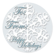 Snowflake - To/From Gift Sticker stickers