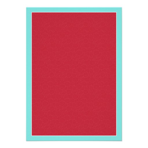 Snowflake Turquoise Red White Christmas Holiday Announcements