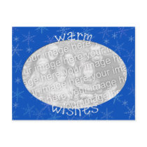Snowflake Warm Wishes Photo Template postcards