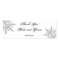 Snowflake Wedding Favor Tags Business Card Template
