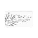 Snowflake Wedding Thank You Label