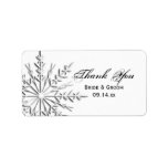 Snowflake Wedding Thank You Label Address Label