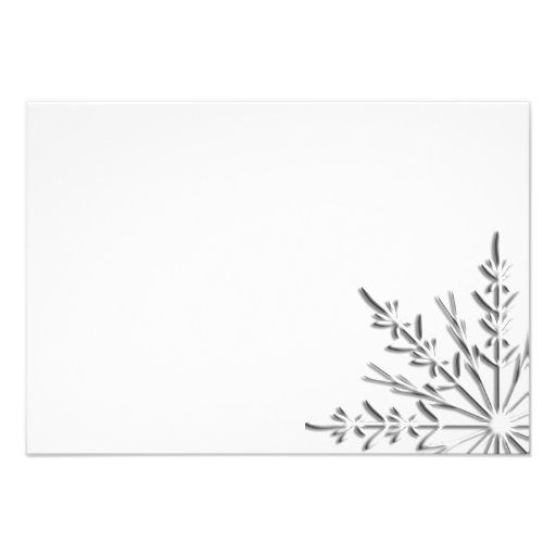 Snowflake Wedding Thank You Notes - Flat Personalized Invitation