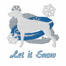 Snowflake Weimaraner Embroidered Shirt