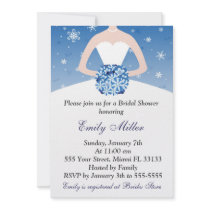 Snowflake Winter Bridal Shower Invitation Wedding