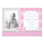 Snowflake Winter Onederland Birthday Invitation