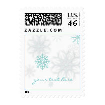 Snowflake Winter Wedding, Add text Postage Stamps