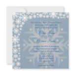 Snowflake Winter Wedding Invitation - Ice Blue
