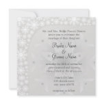 Snowflake Winter Wedding Invitation - Ice Gray