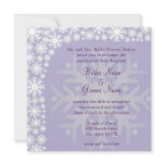 Snowflake Winter Wedding Invitation - Ice Purple