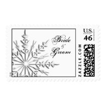 Snowflake Winter Wedding Postage Stamp