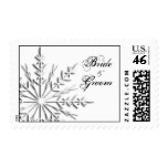 Snowflake Winter Wedding Postage Stamp