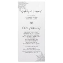 Snowflake Winter Wedding Program Rack Card Design