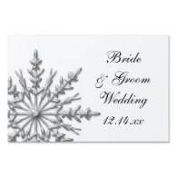 Snowflake Winter Wedding Yard Sign