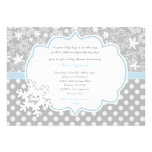 Snowflake Winter Wonderland baby shower invitation
