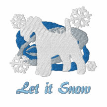 Snowflake Wire Fox Terrier Embroidered Sweatshirt