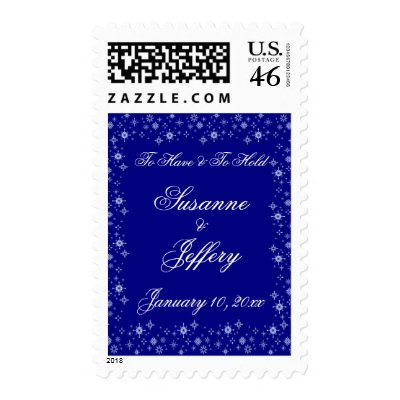 Snowflake Wonderland Wedding Stamp